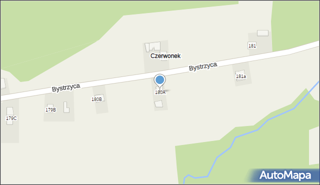 Bystrzyca, Bystrzyca, 180A, mapa Bystrzyca