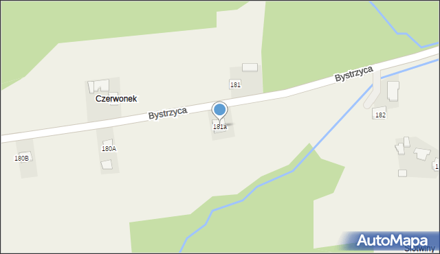 Bystrzyca, Bystrzyca, 181a, mapa Bystrzyca