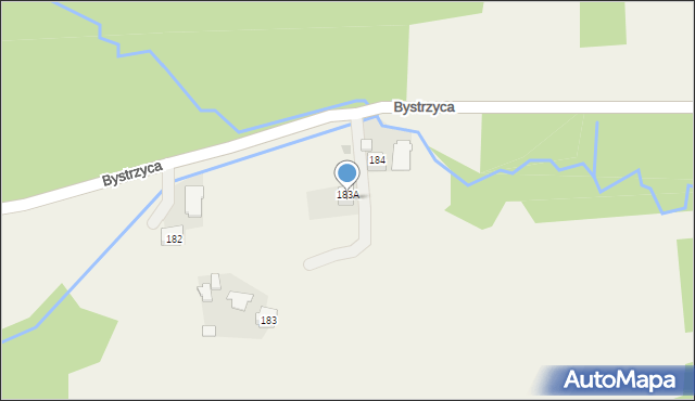 Bystrzyca, Bystrzyca, 184A, mapa Bystrzyca