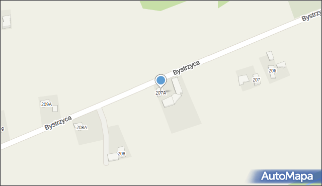 Bystrzyca, Bystrzyca, 207A, mapa Bystrzyca