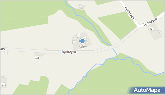 Bystrzyca, Bystrzyca, 95, mapa Bystrzyca