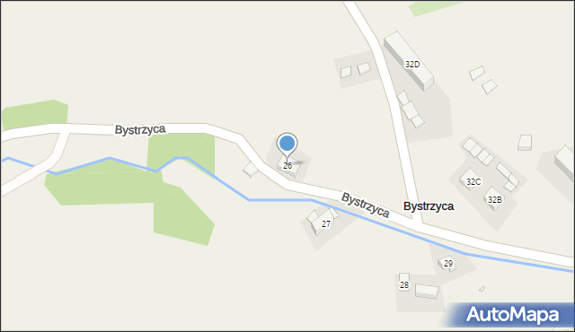 Bystrzyca, Bystrzyca, 26, mapa Bystrzyca