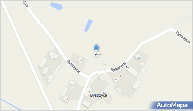 Bystrzyca, Bystrzyca, 22, mapa Bystrzyca