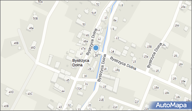 Bystrzyca Dolna, Bystrzyca Dolna, 28, mapa Bystrzyca Dolna