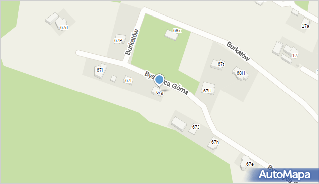 Bystrzyca Górna, Bystrzyca Górna, 67g, mapa Bystrzyca Górna