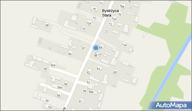 Bystrzyca Stara, Bystrzyca Stara, 66, mapa Bystrzyca Stara