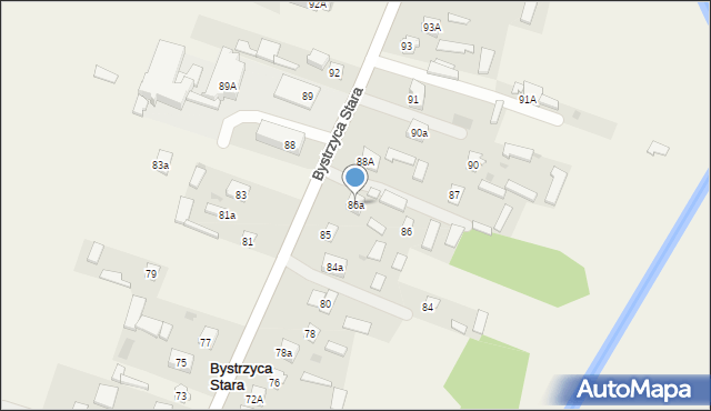 Bystrzyca Stara, Bystrzyca Stara, 86a, mapa Bystrzyca Stara