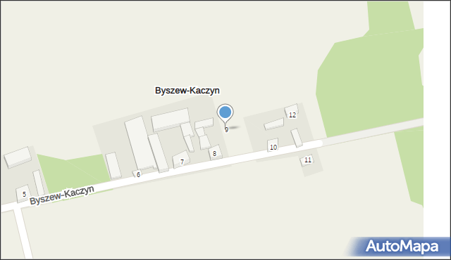 Byszew-Kaczyn, Byszew-Kaczyn, 9, mapa Byszew-Kaczyn