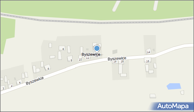 Byszewice, Byszewice, 12, mapa Byszewice