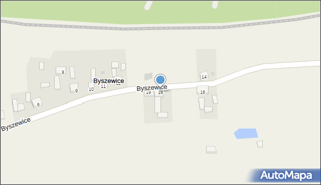 Byszewice, Byszewice, 18, mapa Byszewice