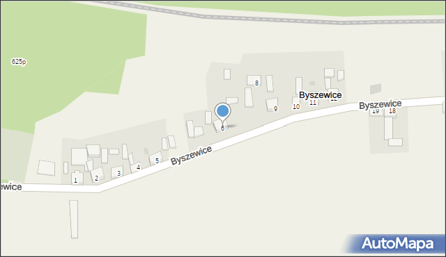 Byszewice, Byszewice, 6, mapa Byszewice