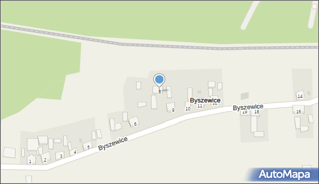 Byszewice, Byszewice, 8, mapa Byszewice