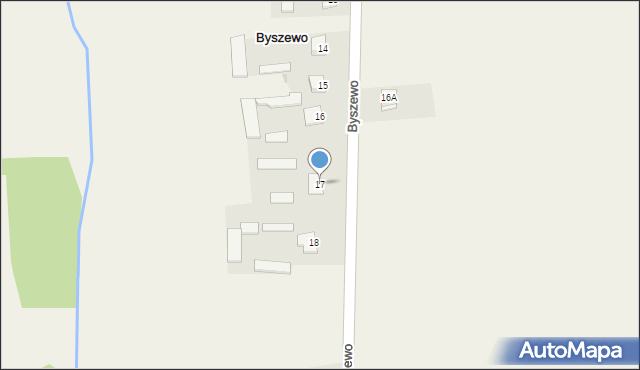 Byszewo, Byszewo, 17, mapa Byszewo