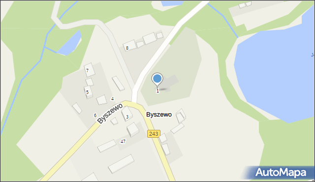 Byszewo, Byszewo, 1, mapa Byszewo