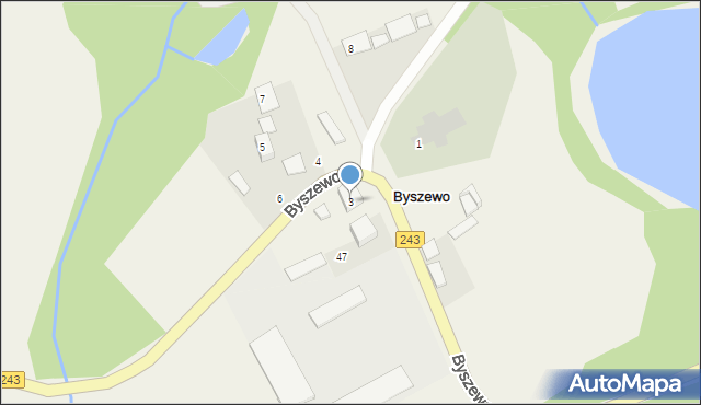 Byszewo, Byszewo, 3, mapa Byszewo