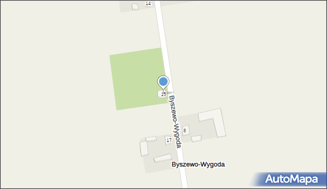 Byszewo-Wygoda, Byszewo-Wygoda, 15, mapa Byszewo-Wygoda