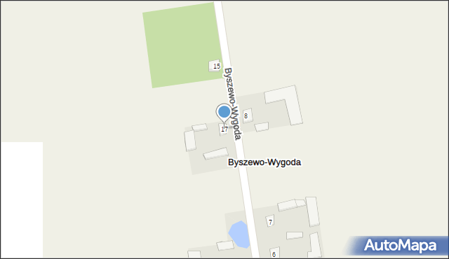 Byszewo-Wygoda, Byszewo-Wygoda, 17, mapa Byszewo-Wygoda