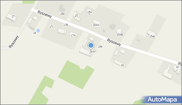 Byszewy, Byszewy, 17, mapa Byszewy