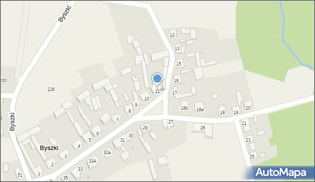 Byszki, Byszki, 11, mapa Byszki