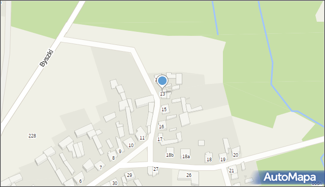 Byszki, Byszki, 13, mapa Byszki