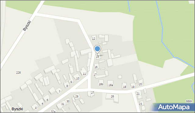 Byszki, Byszki, 15, mapa Byszki