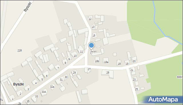 Byszki, Byszki, 17, mapa Byszki