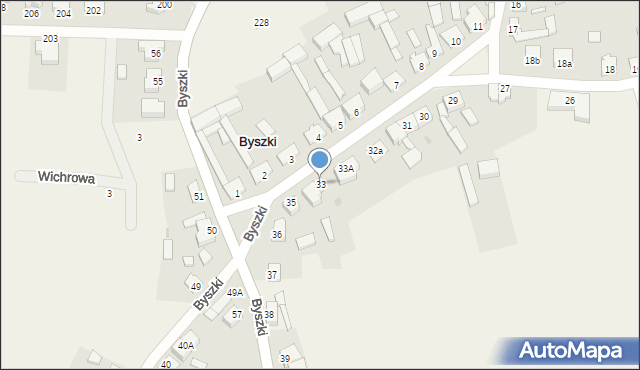 Byszki, Byszki, 33, mapa Byszki