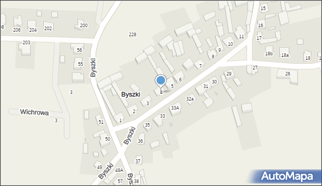 Byszki, Byszki, 4, mapa Byszki