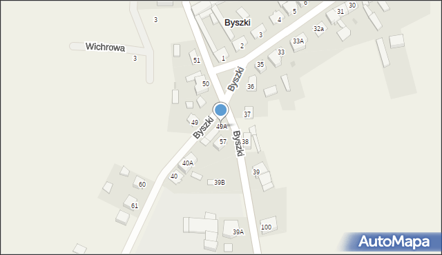 Byszki, Byszki, 49A, mapa Byszki