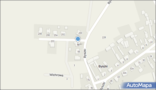 Byszki, Byszki, 56, mapa Byszki