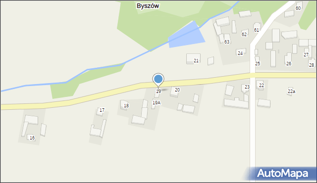 Byszów, Byszów, 19, mapa Byszów