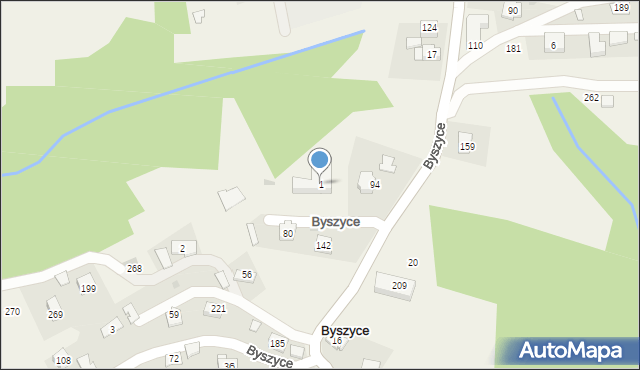 Byszyce, Byszyce, 1, mapa Byszyce