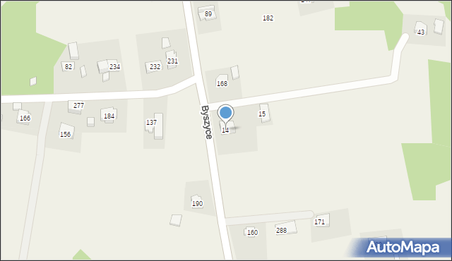 Byszyce, Byszyce, 14, mapa Byszyce