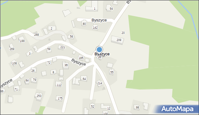 Byszyce, Byszyce, 16, mapa Byszyce