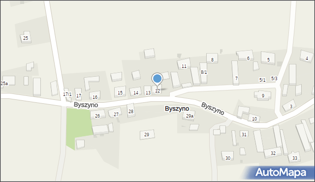 Byszyno, Byszyno, 12, mapa Byszyno