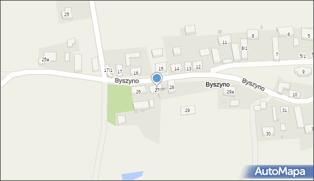 Byszyno, Byszyno, 27, mapa Byszyno