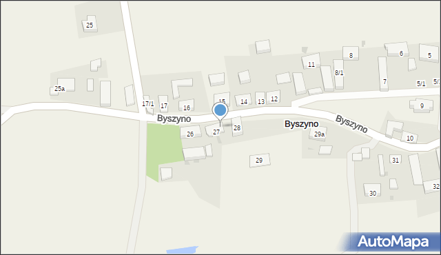 Byszyno, Byszyno, 27a, mapa Byszyno