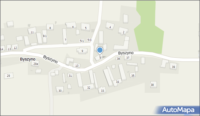 Byszyno, Byszyno, 3, mapa Byszyno