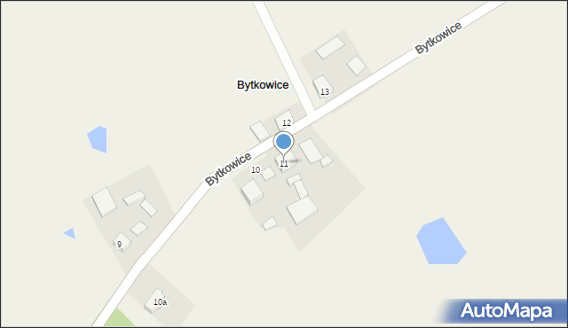 Bytkowice, Bytkowice, 11, mapa Bytkowice