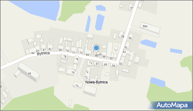 Bytnica, Bytnica, 68, mapa Bytnica