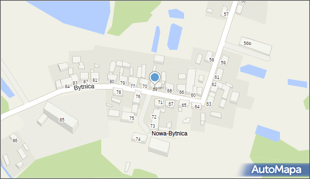 Bytnica, Bytnica, 69, mapa Bytnica