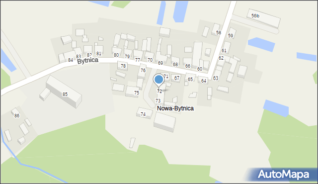 Bytnica, Bytnica, 72, mapa Bytnica