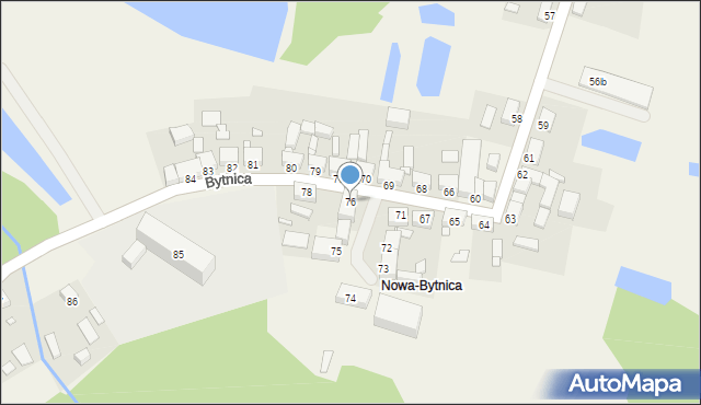 Bytnica, Bytnica, 76, mapa Bytnica