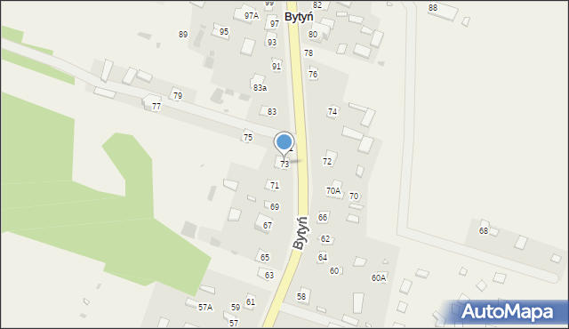 Bytyń, Bytyń, 73, mapa Bytyń