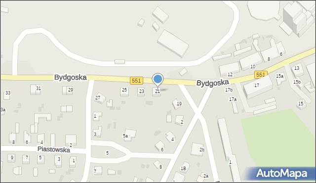 Chełmża, Bydgoska, 21, mapa Chełmża