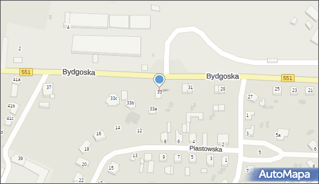 Chełmża, Bydgoska, 33, mapa Chełmża