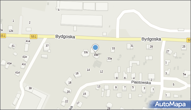 Chełmża, Bydgoska, 33b, mapa Chełmża
