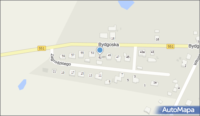 Chełmża, Bydgoska, 51, mapa Chełmża