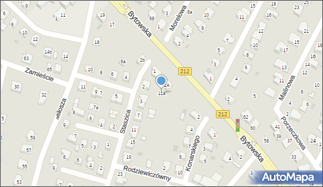 Chojnice, Bytowska, 11a, mapa Chojnic