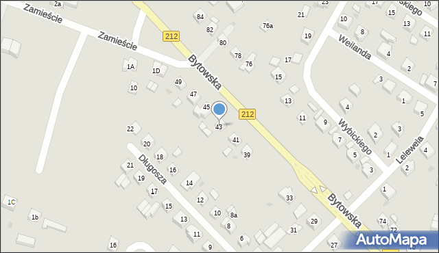 Chojnice, Bytowska, 43, mapa Chojnic